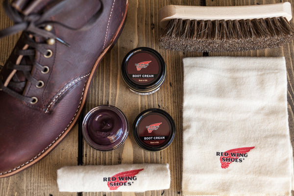 Red wing burgundy boot cream hotsell
