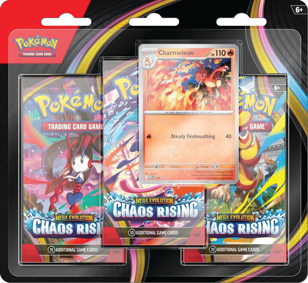 Pokemon - Mega Evolution - Chaos Rising - 3 Pack Blister