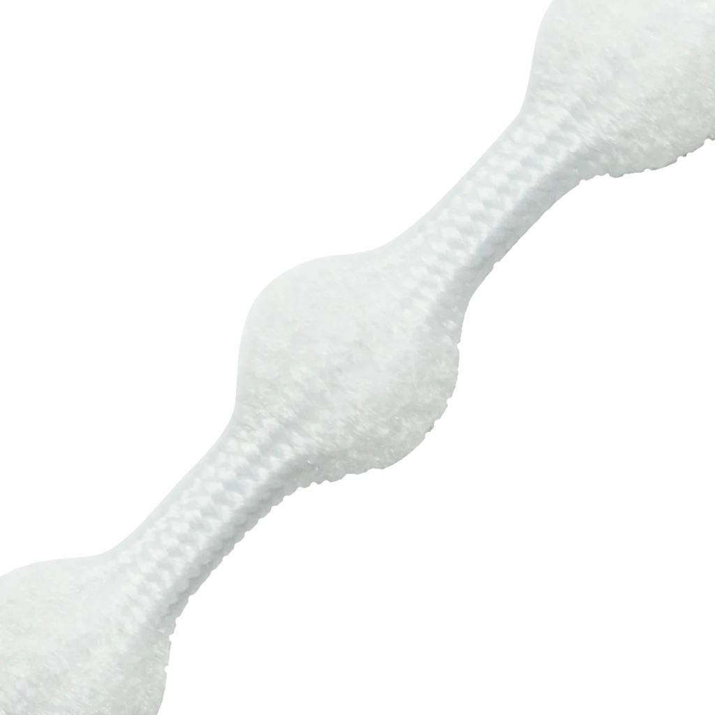 Caterpy Run No-Tie Laces - Silky White