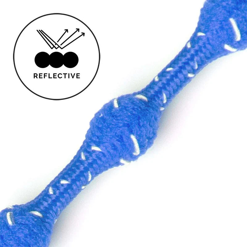 Caterpy Run No-Tie Laces - Tropical Blue (Reflective)