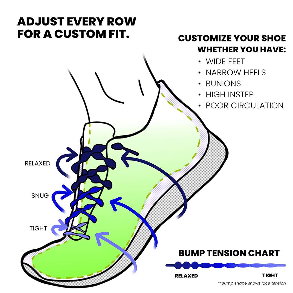 Caterpy Run No-Tie Laces - Mint Green