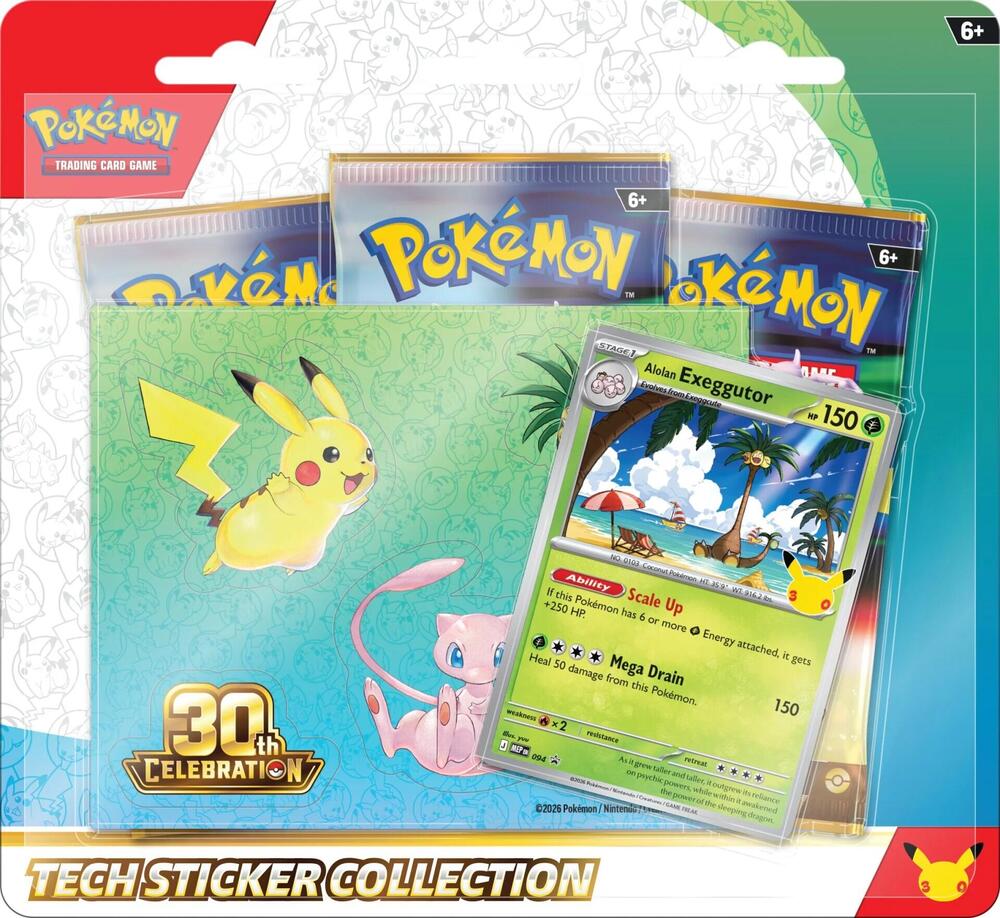 Pokemon - 30th - Tech Sticker Collection (Alolan Exeggutor)