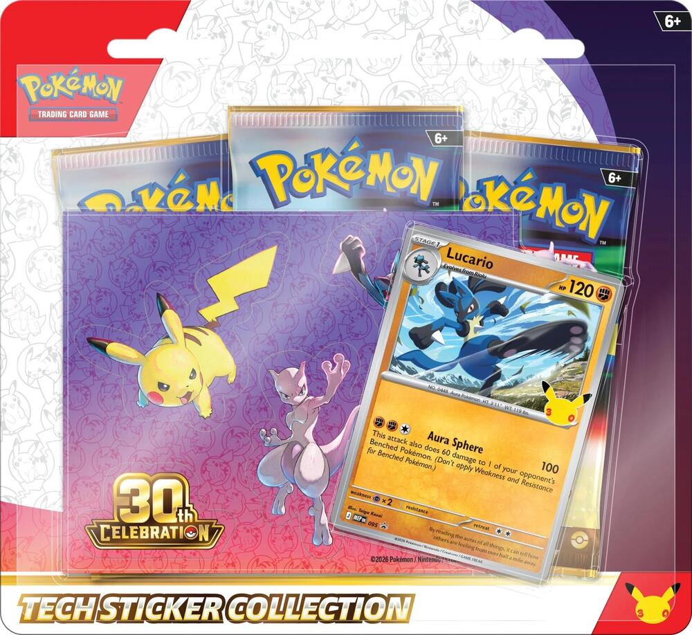 Pokemon - 30th - Tech Sticker Collection (Lucario)