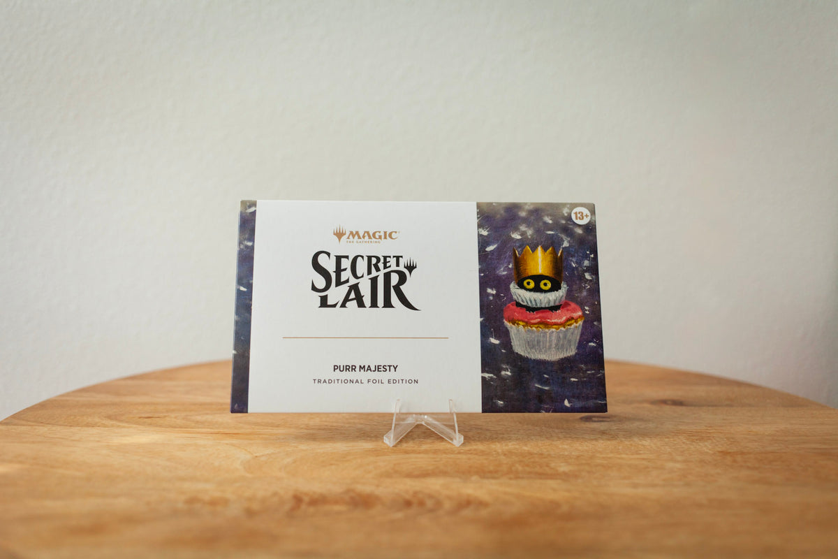 Secret Lair - Chaos Vault - Purr Majesty Foil Edition sealed product photo, front - Arcane Supply Co.