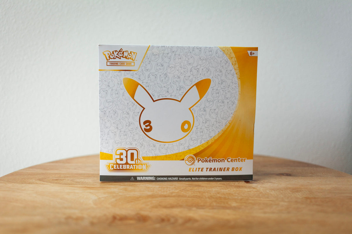 Pokemon - 30th - Pokemon Center Elite Trainer Box sealed product photo, front - Arcane Supply Co.