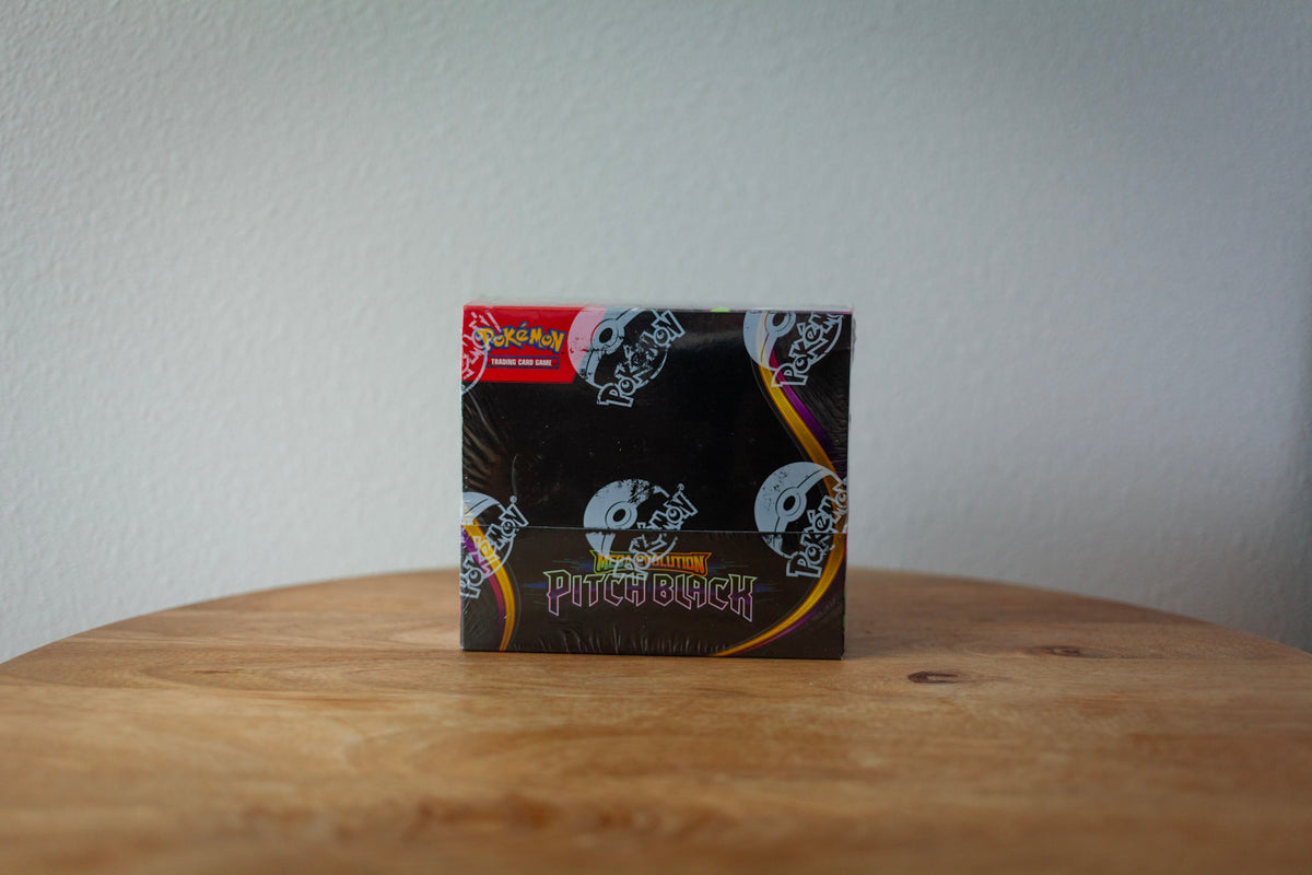 Pokemon - Mega Evolution - Pitch Black - Booster Box sealed product photo, front - Arcane Supply Co.