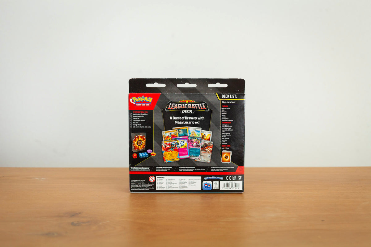 Pokemon - Mega Lucario EX League Battle Deck sealed product photo, back - Arcane Supply Co.