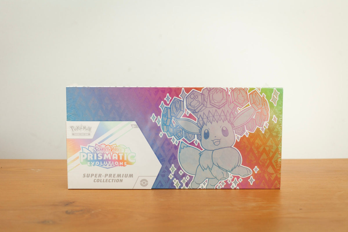 Pokemon - Scarlet & Violet - Prismatic Evolutions - Super Premium Collection sealed product photo, front - Arcane Supply Co.