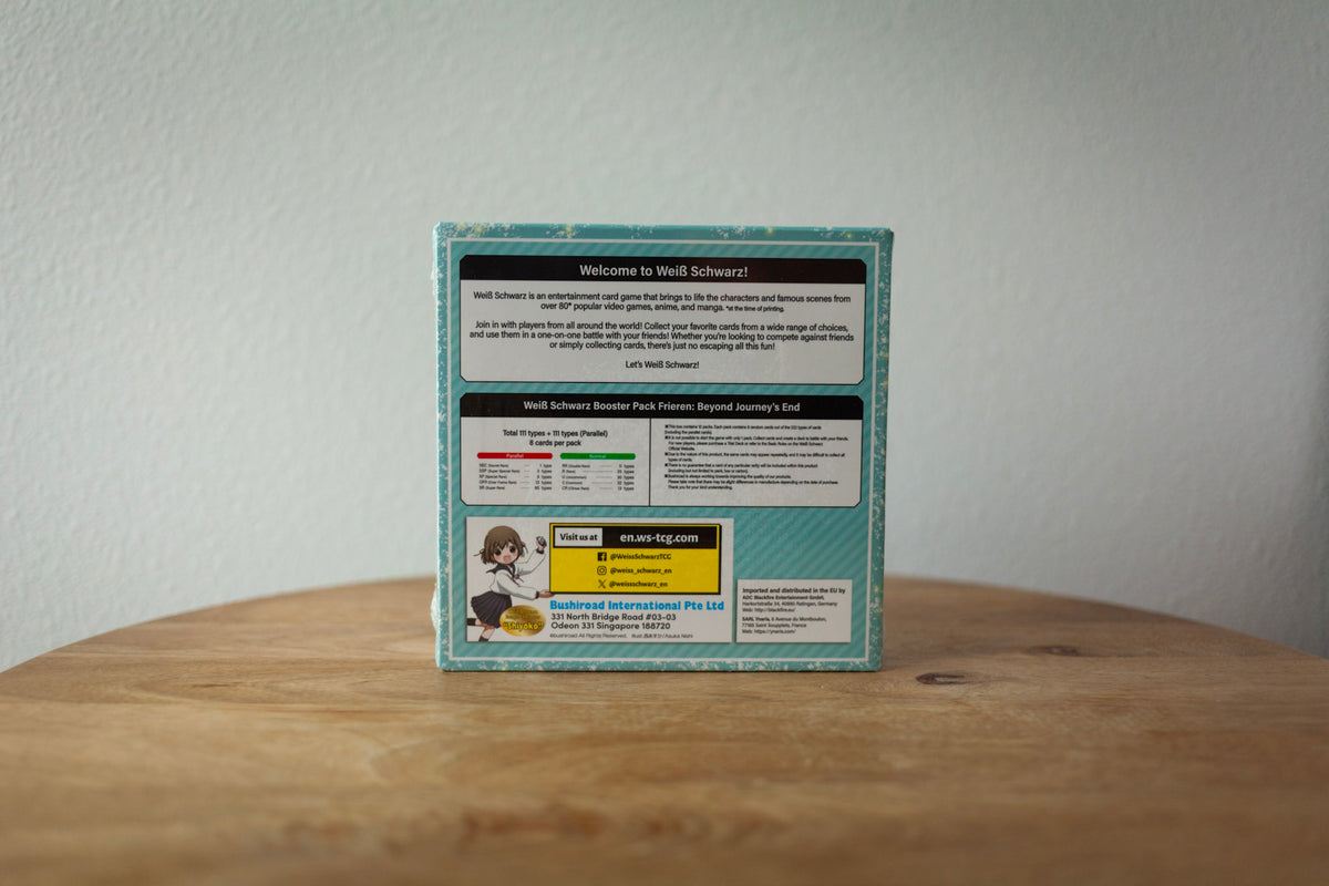 Weiss Schwarz - Frieren - Booster Box (Reprint) sealed product photo, back - Arcane Supply Co.