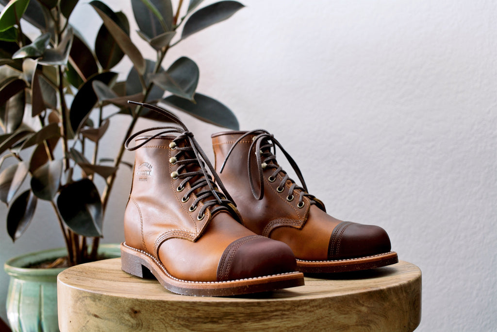 Chippewa Homestead Boot Renegade Tan and Cordovan Arcane Supply Co