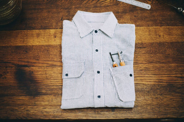 Chambray Workshirt - Railroad Stripe