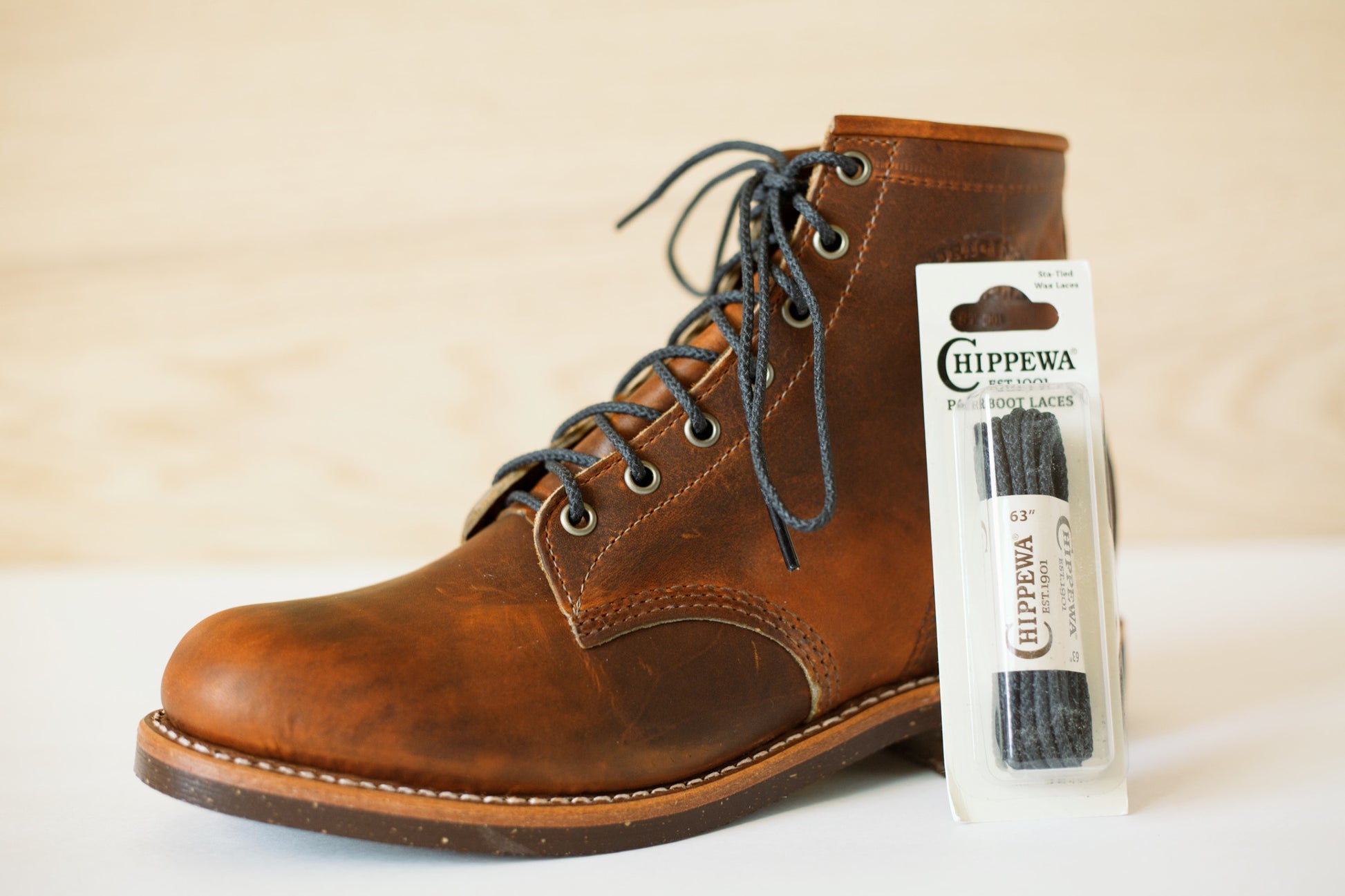 Chippewa Laces - Black Wax