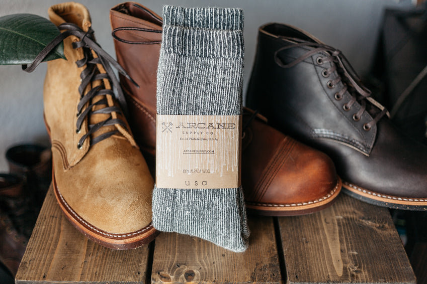 Alpaca Wool Socks - Charcoal
