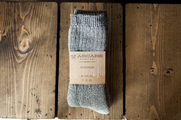 Alpaca Wool Socks - Charcoal