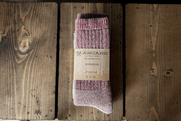 Alpaca Wool Socks - Wine
