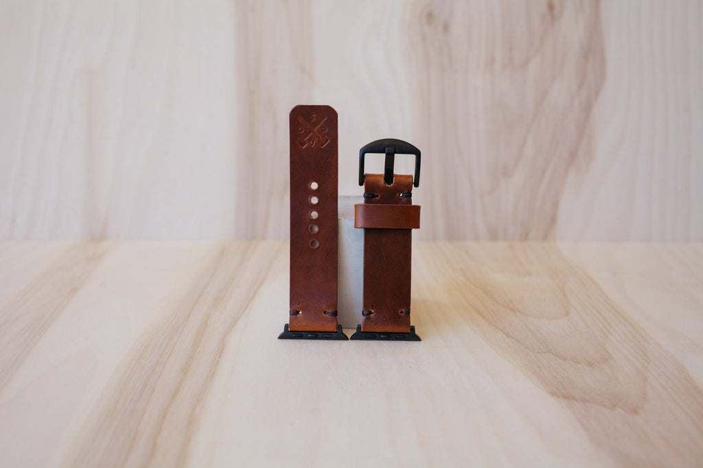 Héritage Apple Watch Band - Cognac - Space Grey (42mm and 44mm)