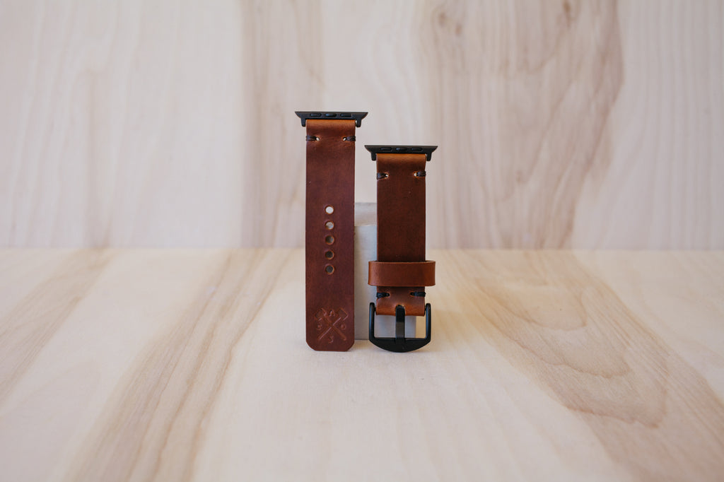 Héritage Apple Watch Band - Cognac - Space Grey (42mm and 44mm)