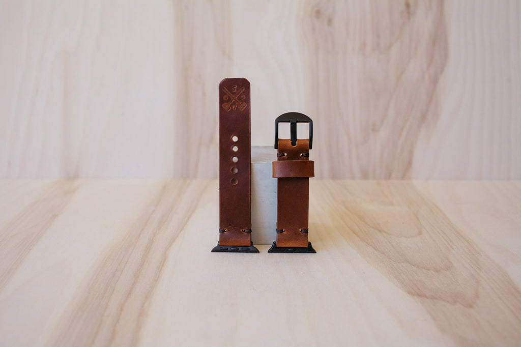 Héritage Apple Watch Band - Cognac - Space Grey (38mm and 40mm)