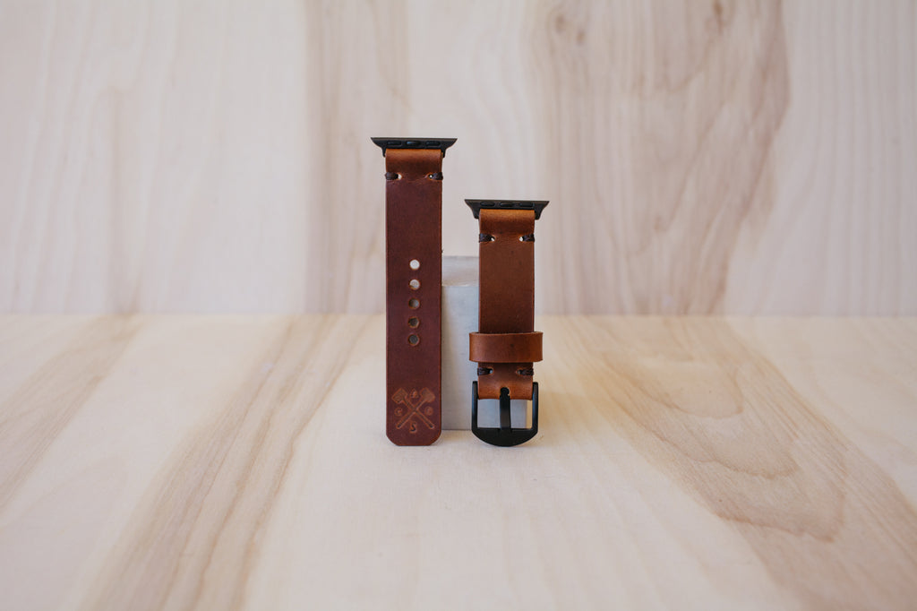 Héritage Apple Watch Band - Cognac - Space Grey (38mm and 40mm)