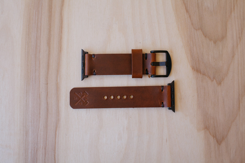 Héritage Apple Watch Band - Cognac - Space Grey (42mm and 44mm)