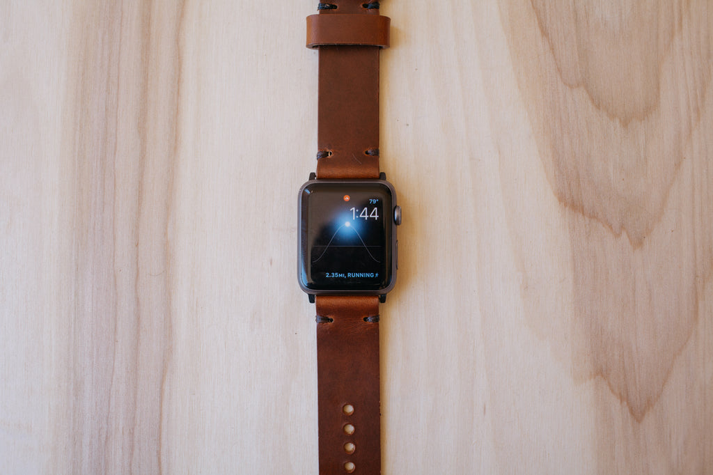 Héritage Apple Watch Band - Cognac - Gold (38mm and 40mm)