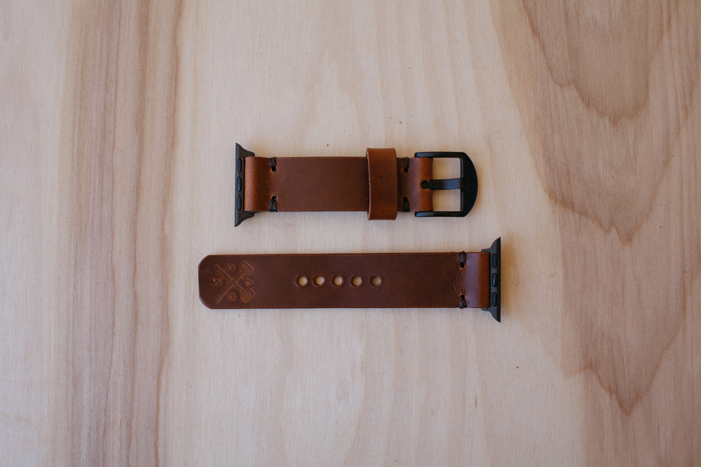 Héritage Apple Watch Band - Cognac - Space Grey (38mm and 40mm)
