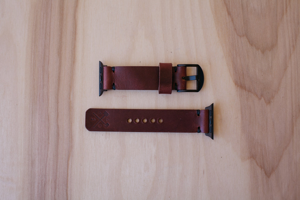 Héritage Apple Watch Band - Burgundy - Space Grey (38mm and 40mm)