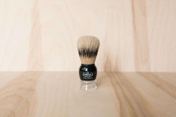 Omega Boar Bristle Shaving Brush With Chromed ABS Handle