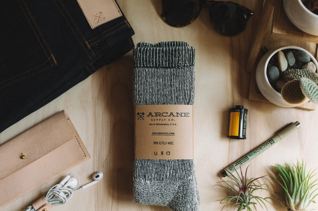 Alpaca Wool Socks - Charcoal