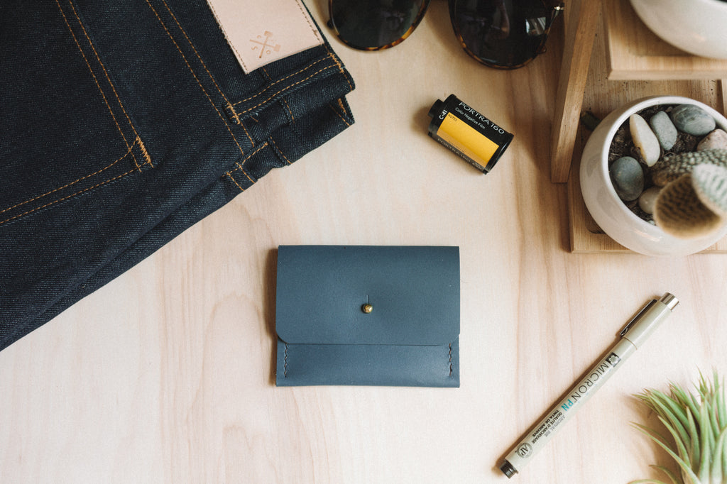 Stud Cardholder - Pewter