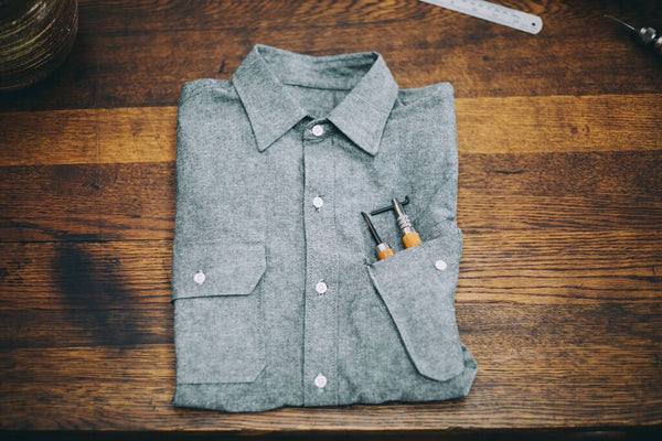 Chambray Workshirt - Union Grey