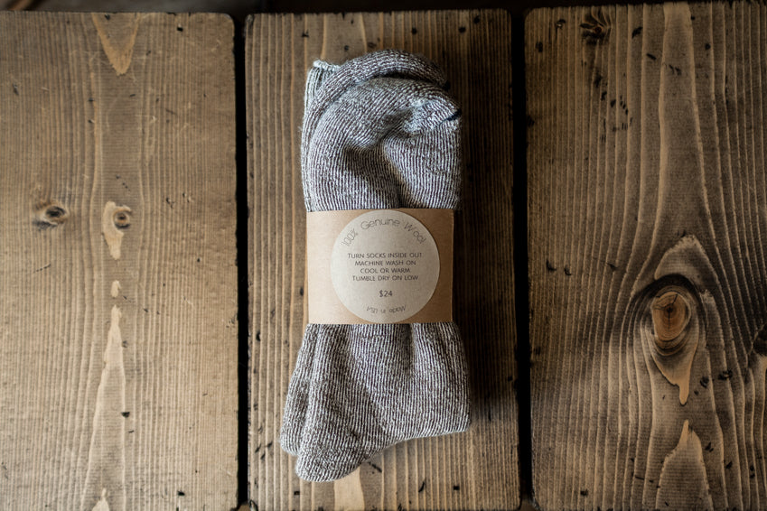 Wool Socks - Bark