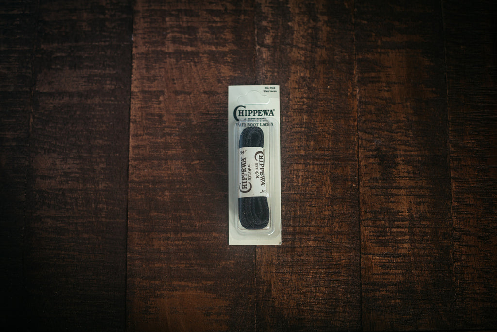 Chippewa Laces - Black Wax (54")