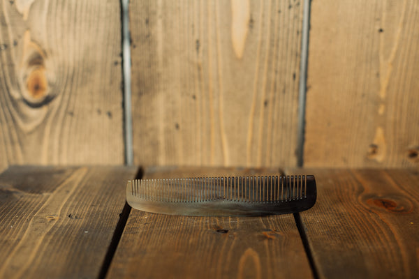 Parker Ox Horn Pocket Comb and Leather Case