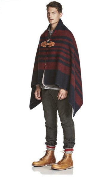 Fireside Wool Blanket Poncho