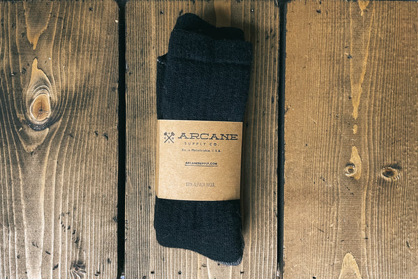 Alpaca Wool Socks - Black