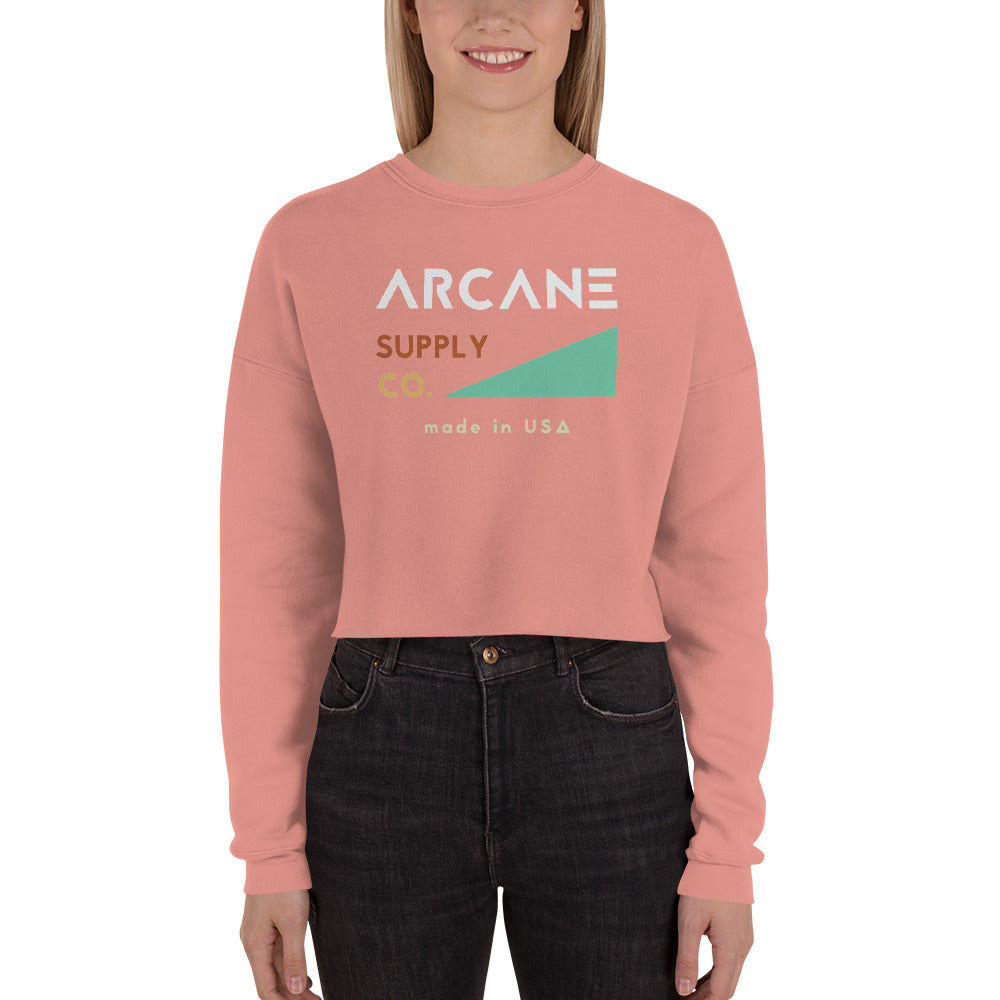 Camp Slope Cropped Crew Sweatshirt - Minty Fresh Inverted