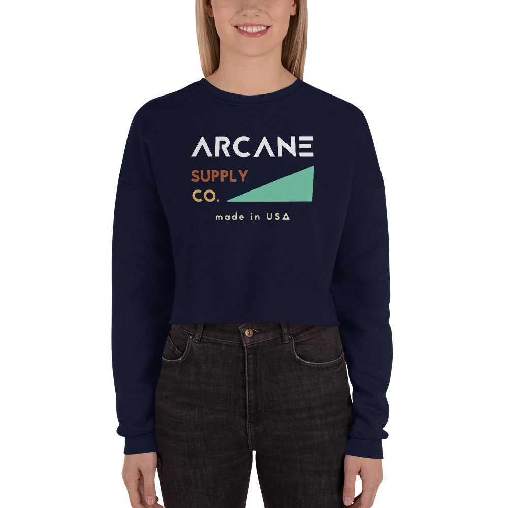 Camp Slope Cropped Crew Sweatshirt - Minty Fresh Inverted