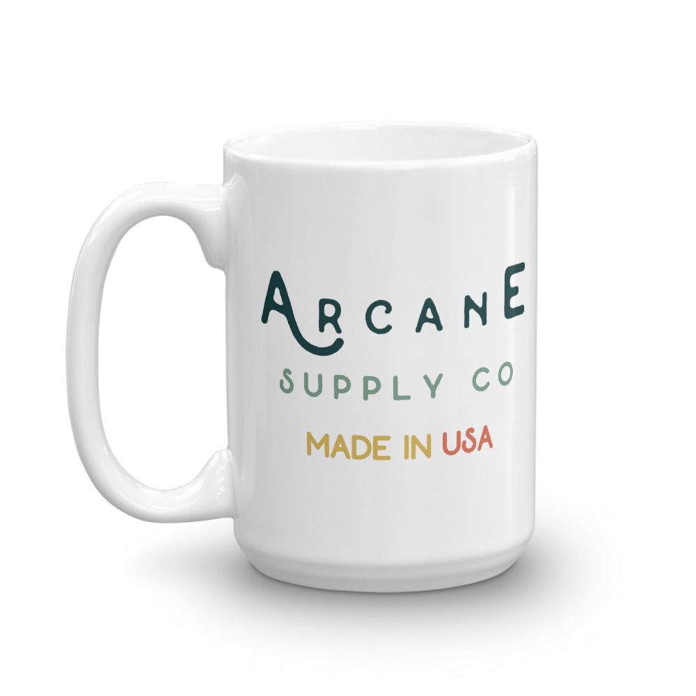 Arcane Supply Co Camper Mug 15oz Front