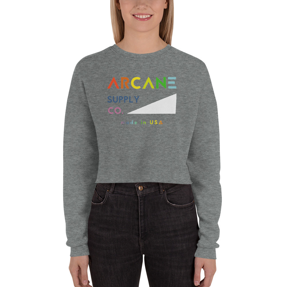 Camp Slope Cropped Crewneck Sweatshirt - Rainbow
