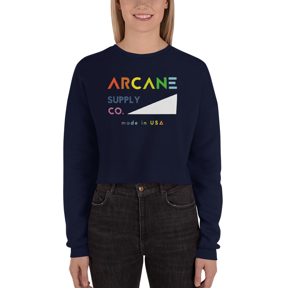 Camp Slope Cropped Crewneck Sweatshirt - Rainbow