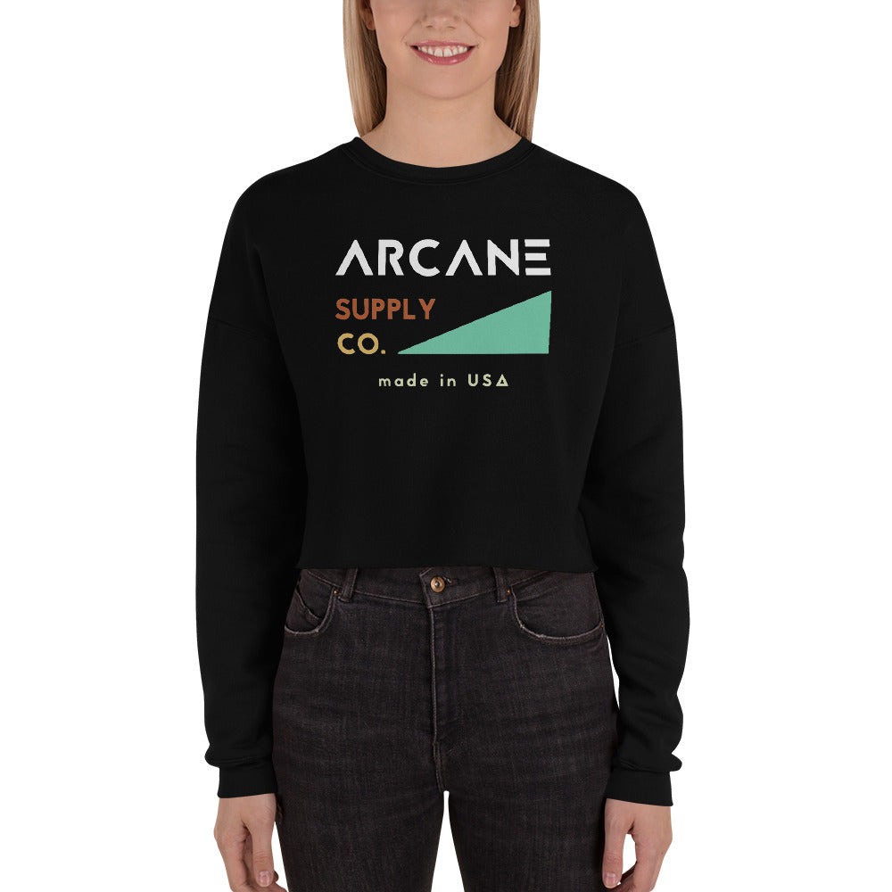 Camp Slope Cropped Crew Sweatshirt - Minty Fresh Inverted