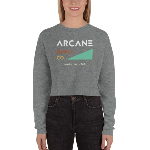 Camp Slope Cropped Crew Sweatshirt - Minty Fresh Inverted